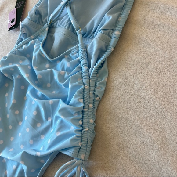 Wild Fable Extra High Leg Cheeky One Piece Swimsuit Polka dot-print Size XXS - Picture 4 of 6